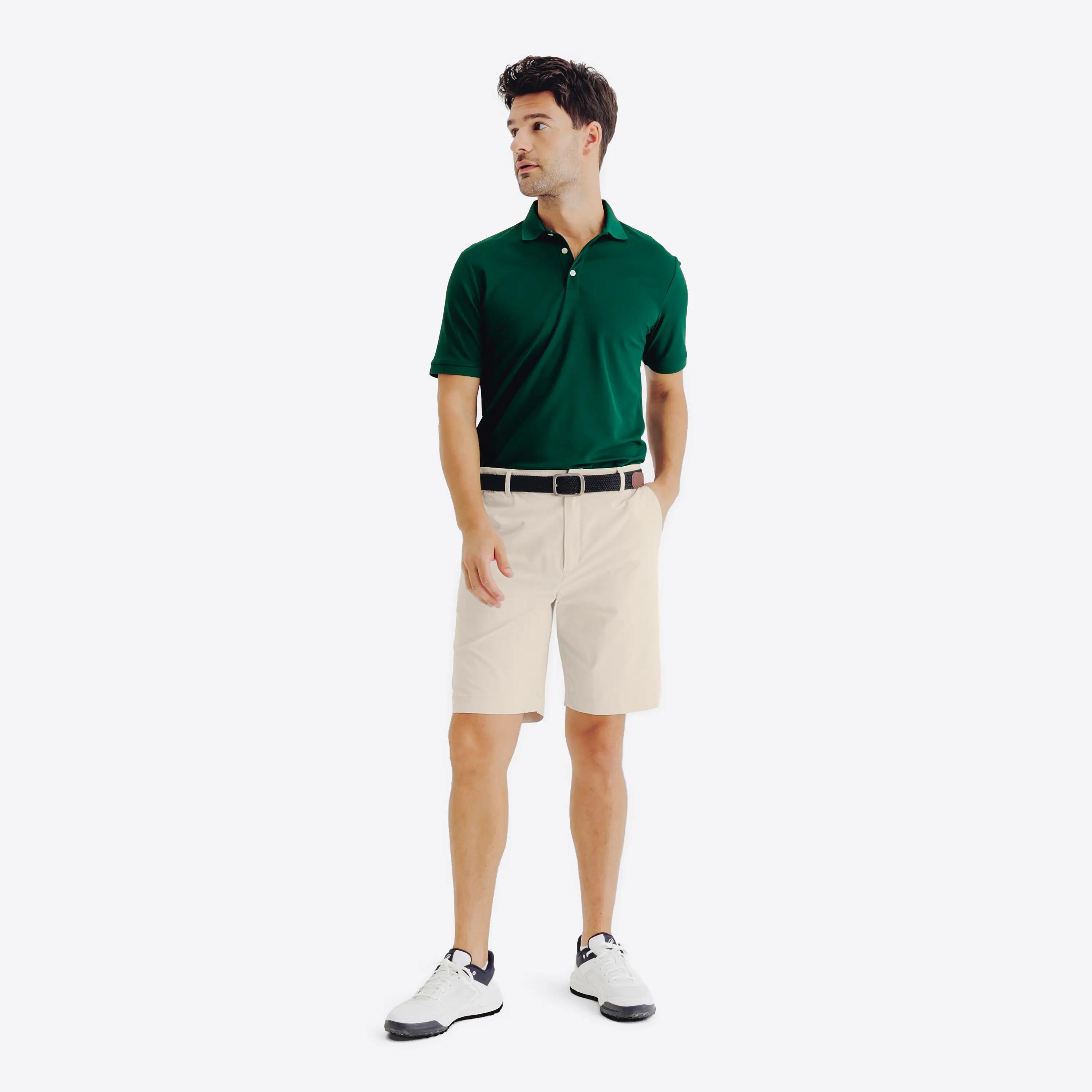 Polo de golf màniga curta home, WW500 verd 2/7