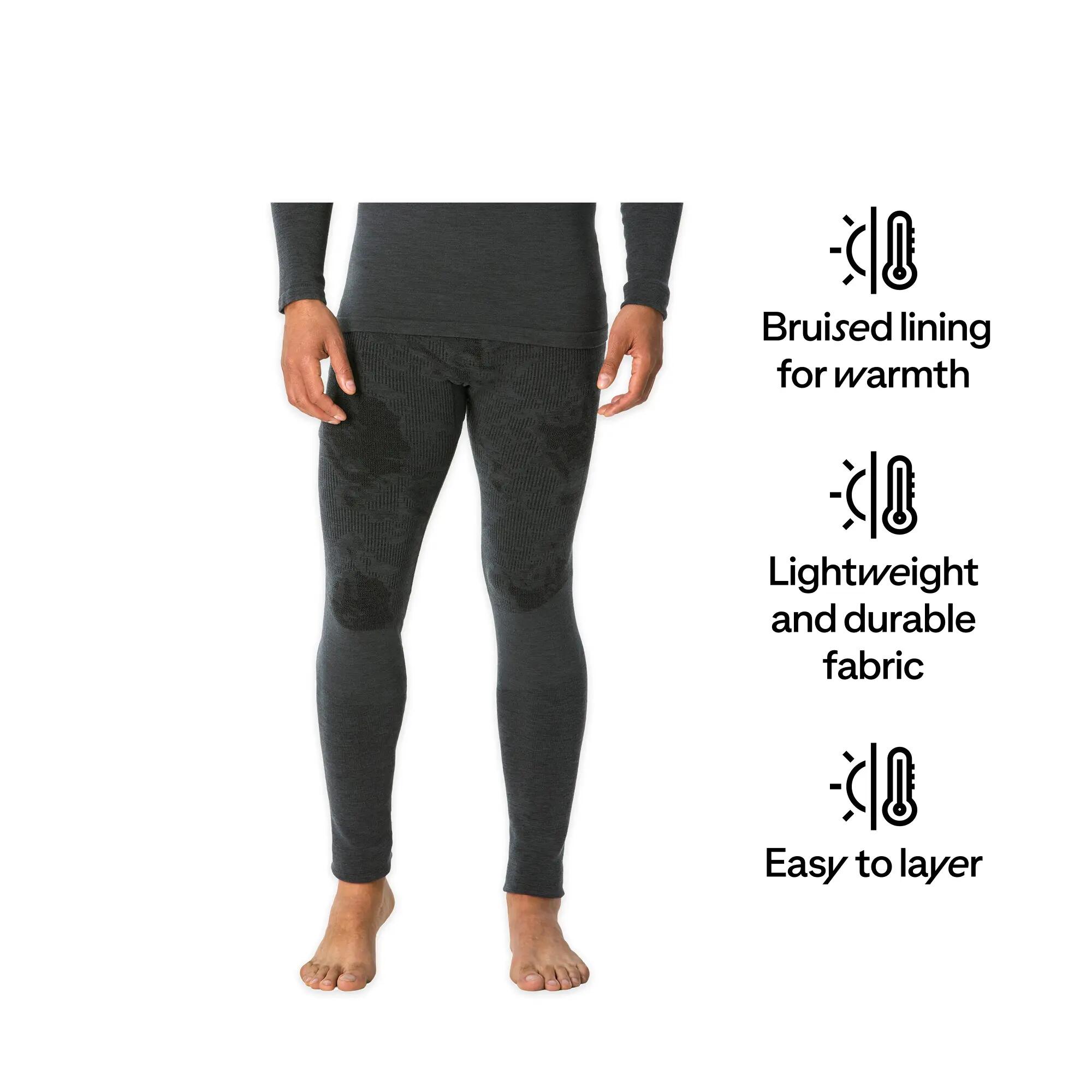 Men’s Merino Wool Seamless Ski Thermal Tights, BL 900 - Bottom 2/8
