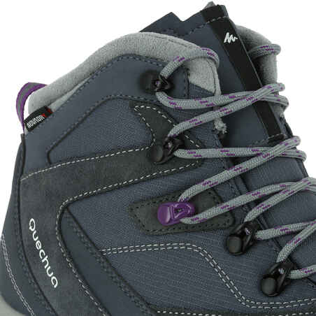 Forclaz 100 High Women’s Waterproof Mountain Hiking Boots – Grey