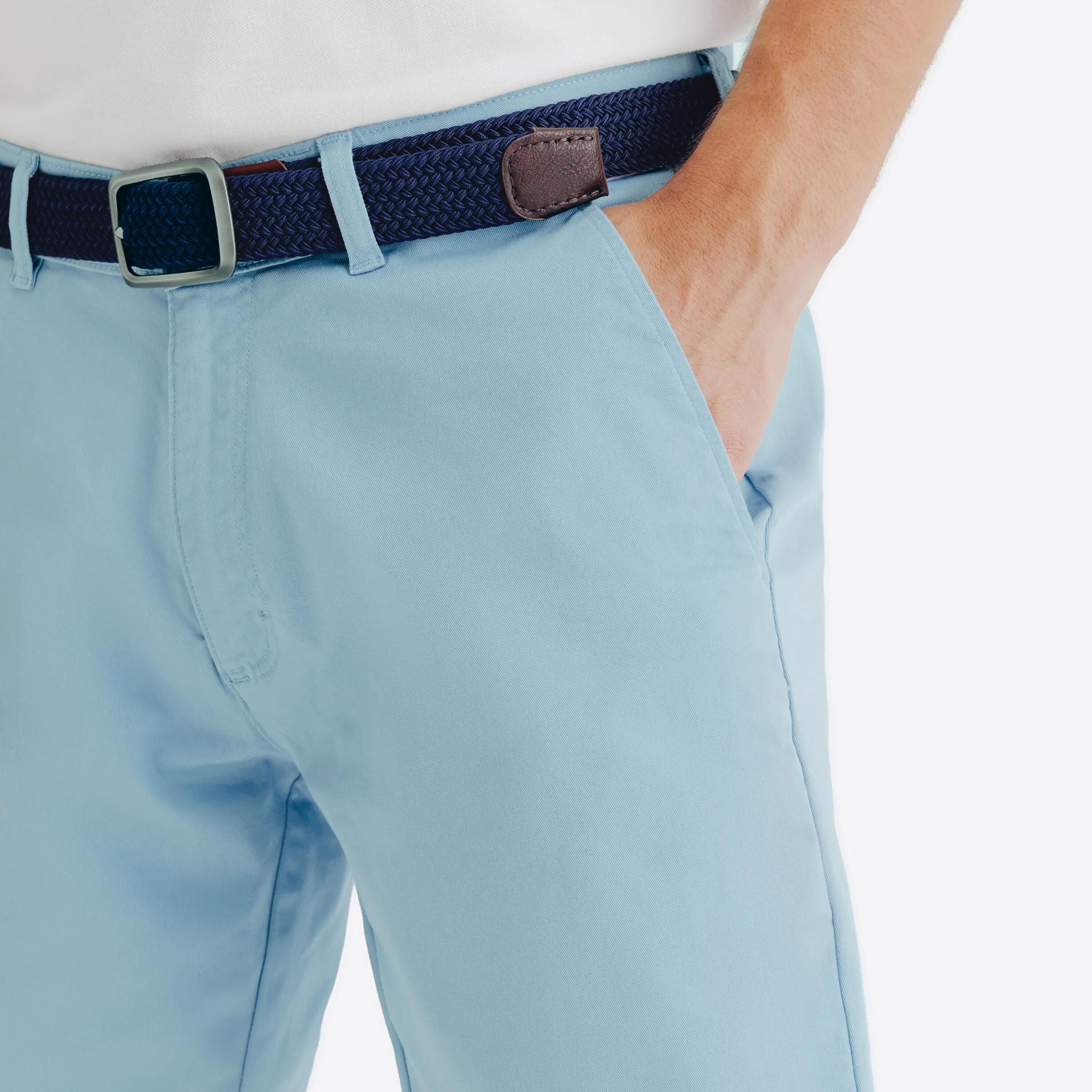 Pánske golfové chino šortky MW500 modré 3/5