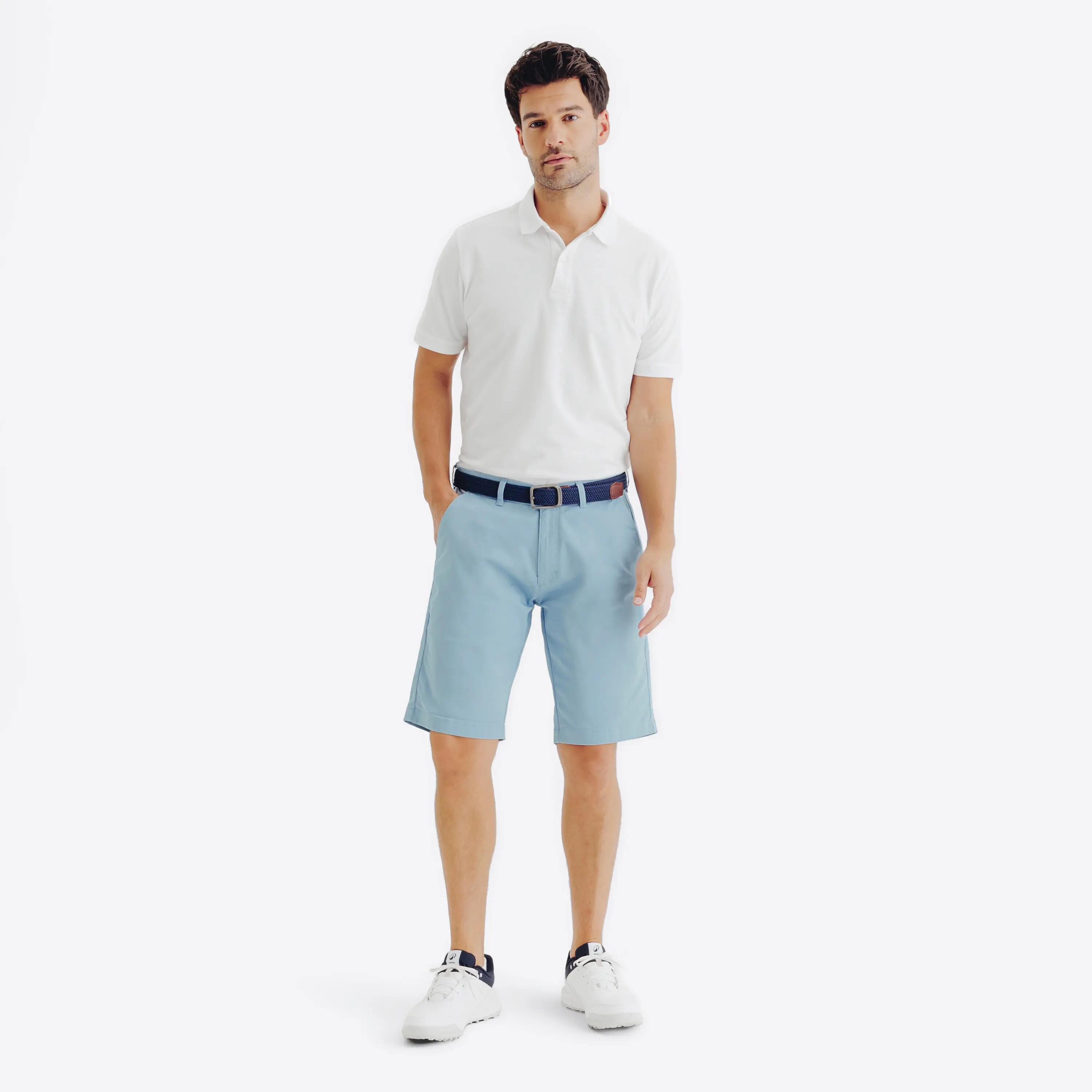 Pánske golfové chino šortky MW500 modré 2/5