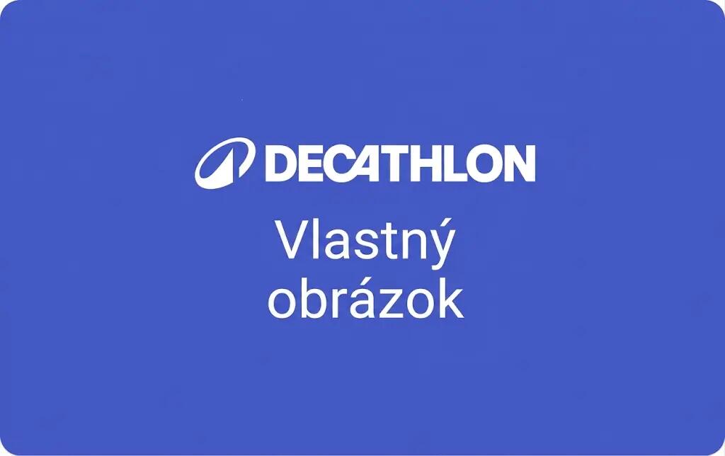 Modrá darčeková karta Decathlon s logom v strede