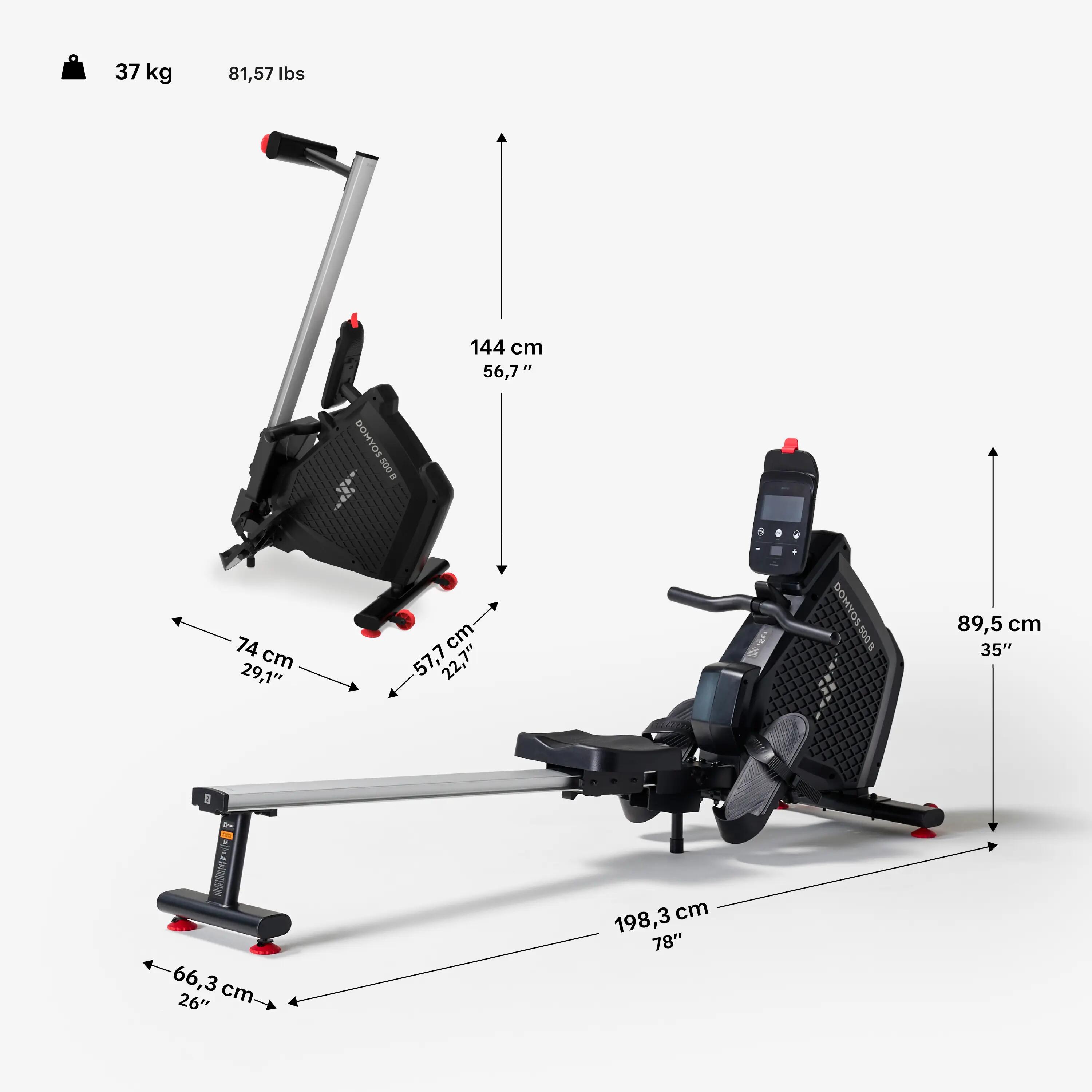 Rameur d'entraînement connecté, 500B, garanti par Decathlon 5/8
