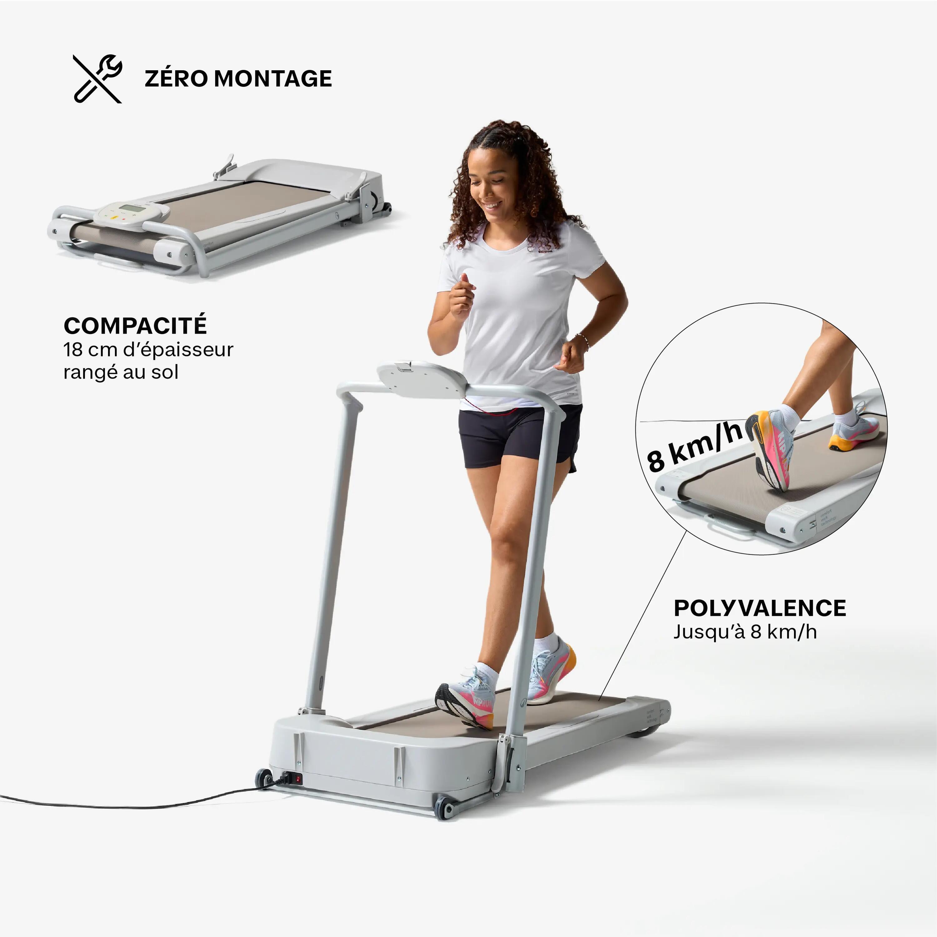 Tapis de marche pliable 8km/h, W500B 2/10