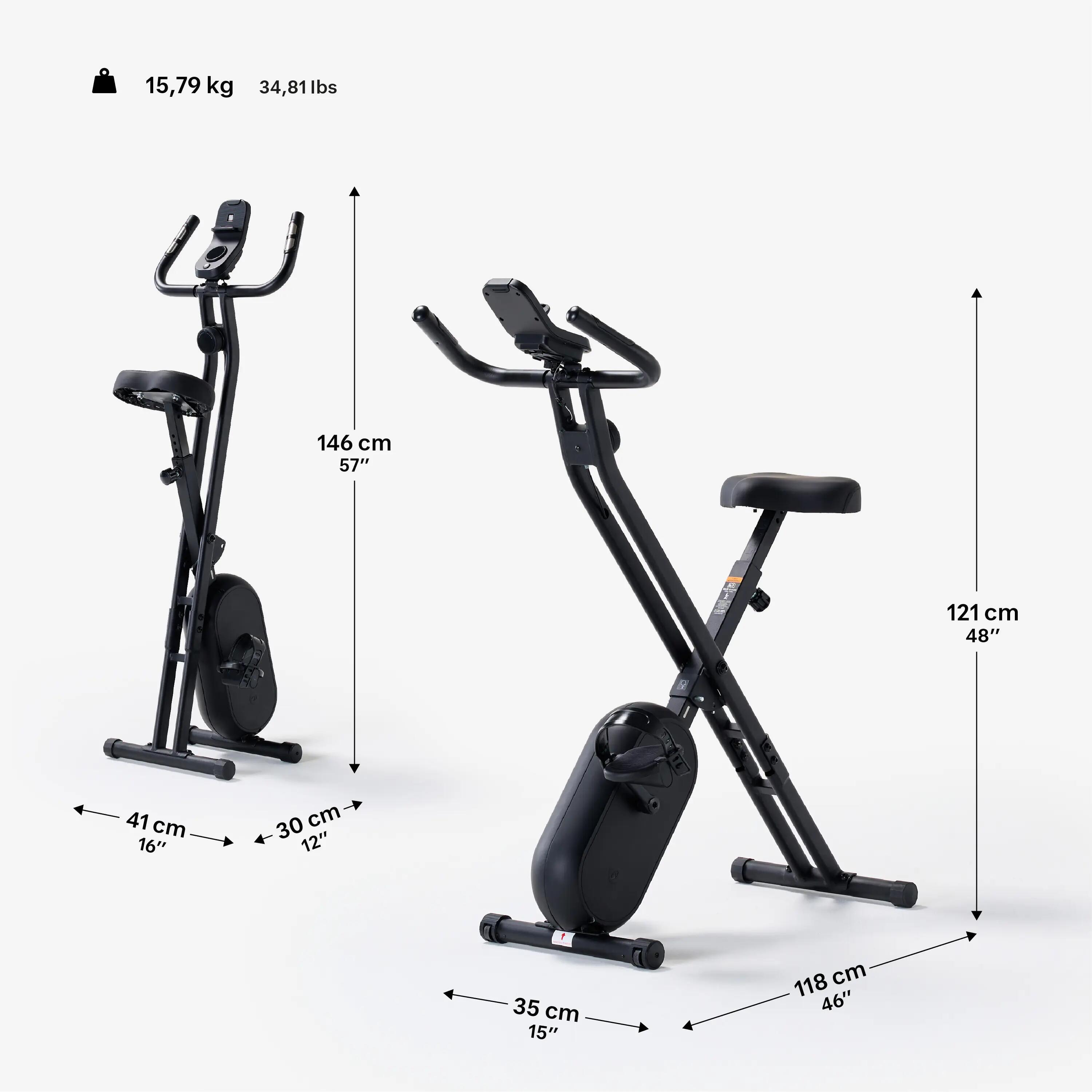 Stacionárny bicykel X-Bike 100 čierny 5/10