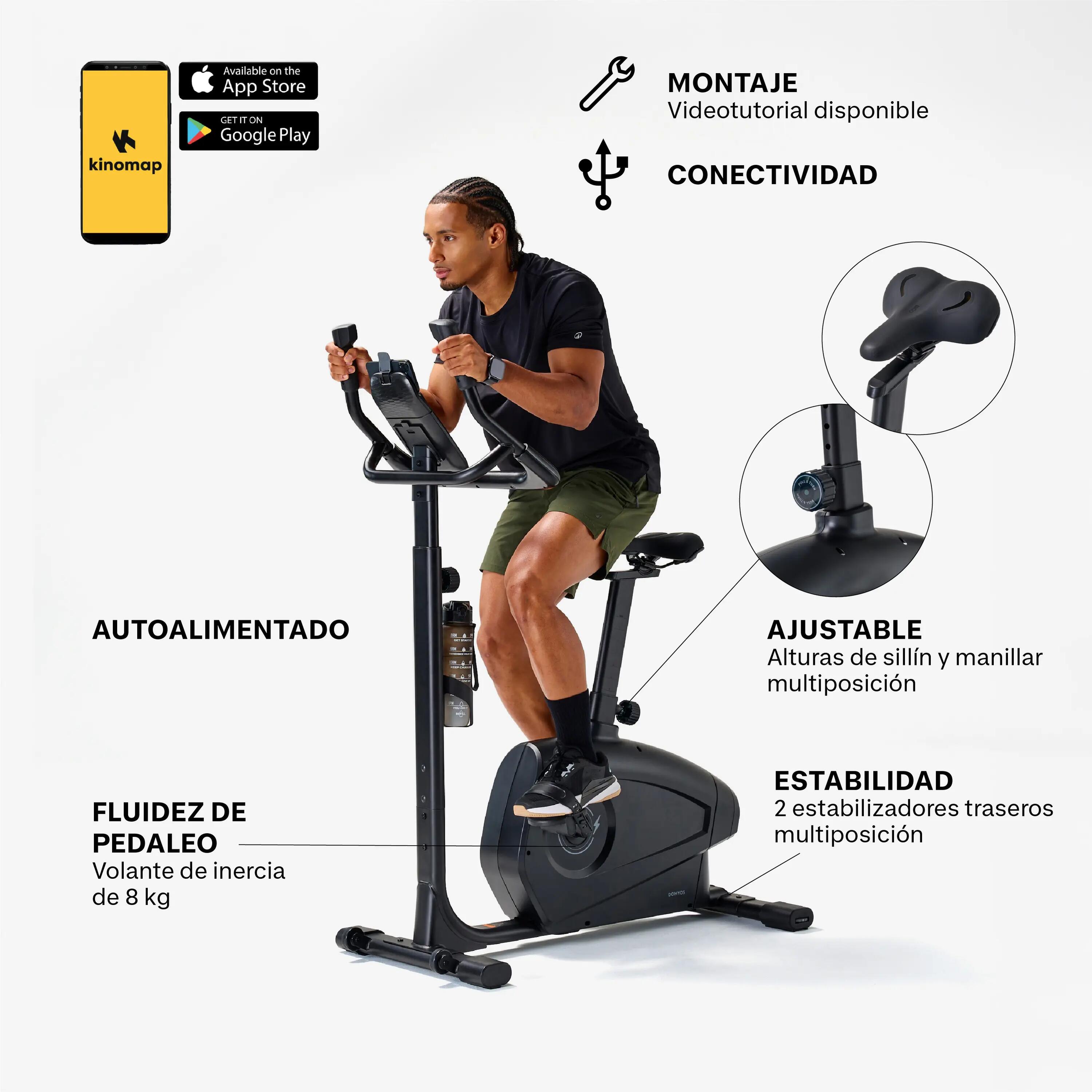 Bicicleta Estática EB900 B Conectada Autoalimentada Garantía Decathlon 2/11