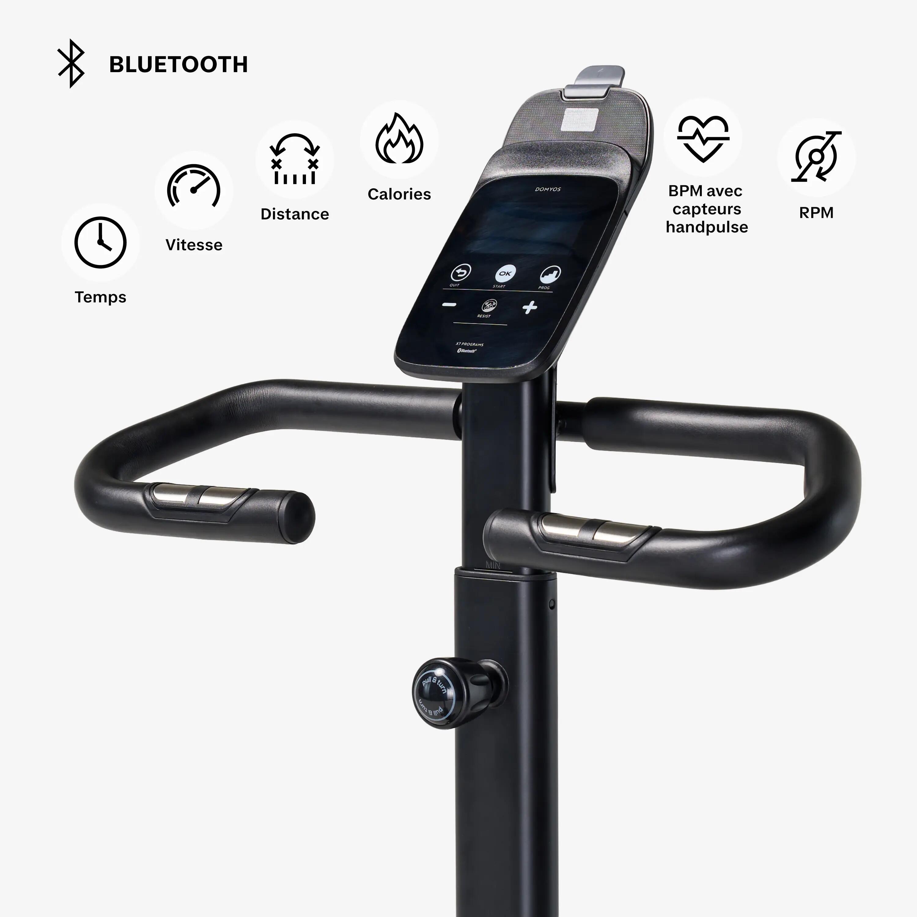 Vélo d'appartement avec résistance motorisée, EB520 B, garanti par Decathlon 4/14