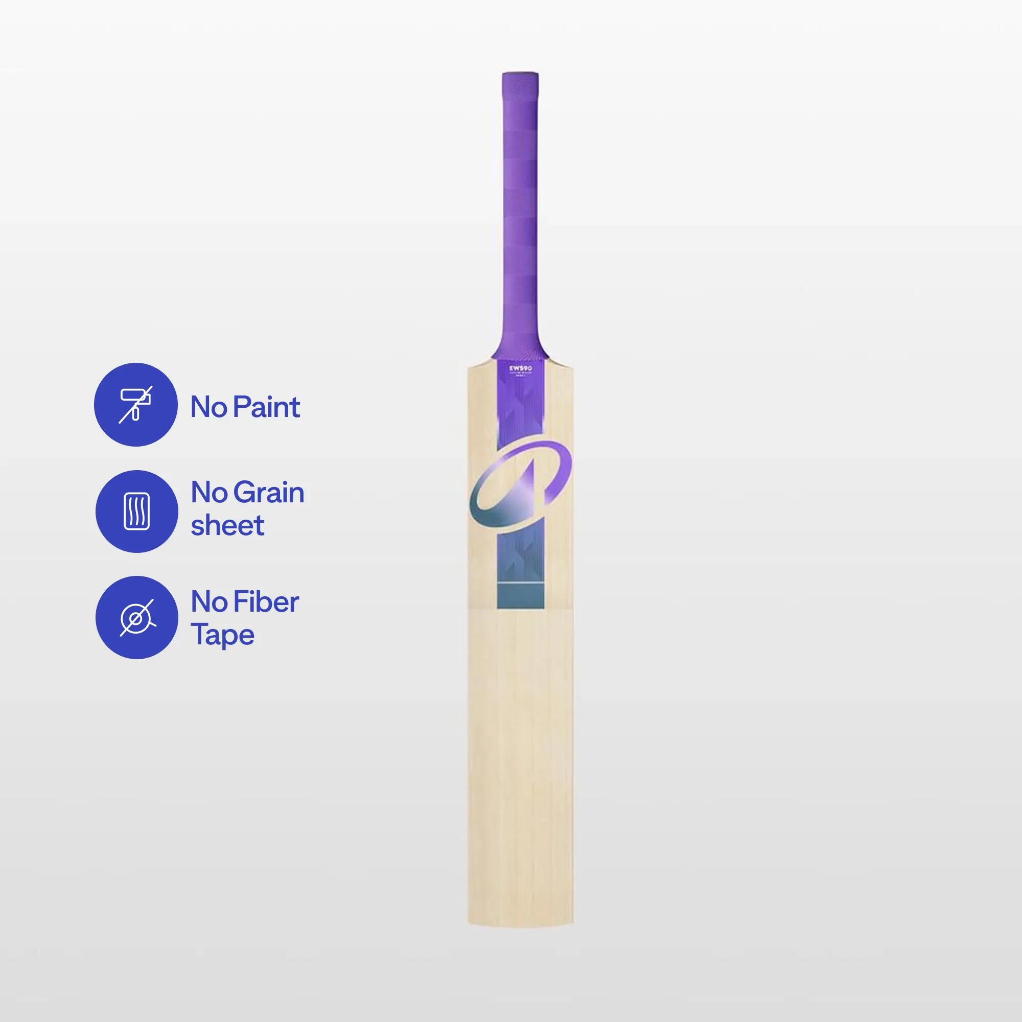 Adult English Willow Cricket Bat G4 Size SH Lightweight Duckbill Profile Leather Ball Bat with Cover EW590 -  2