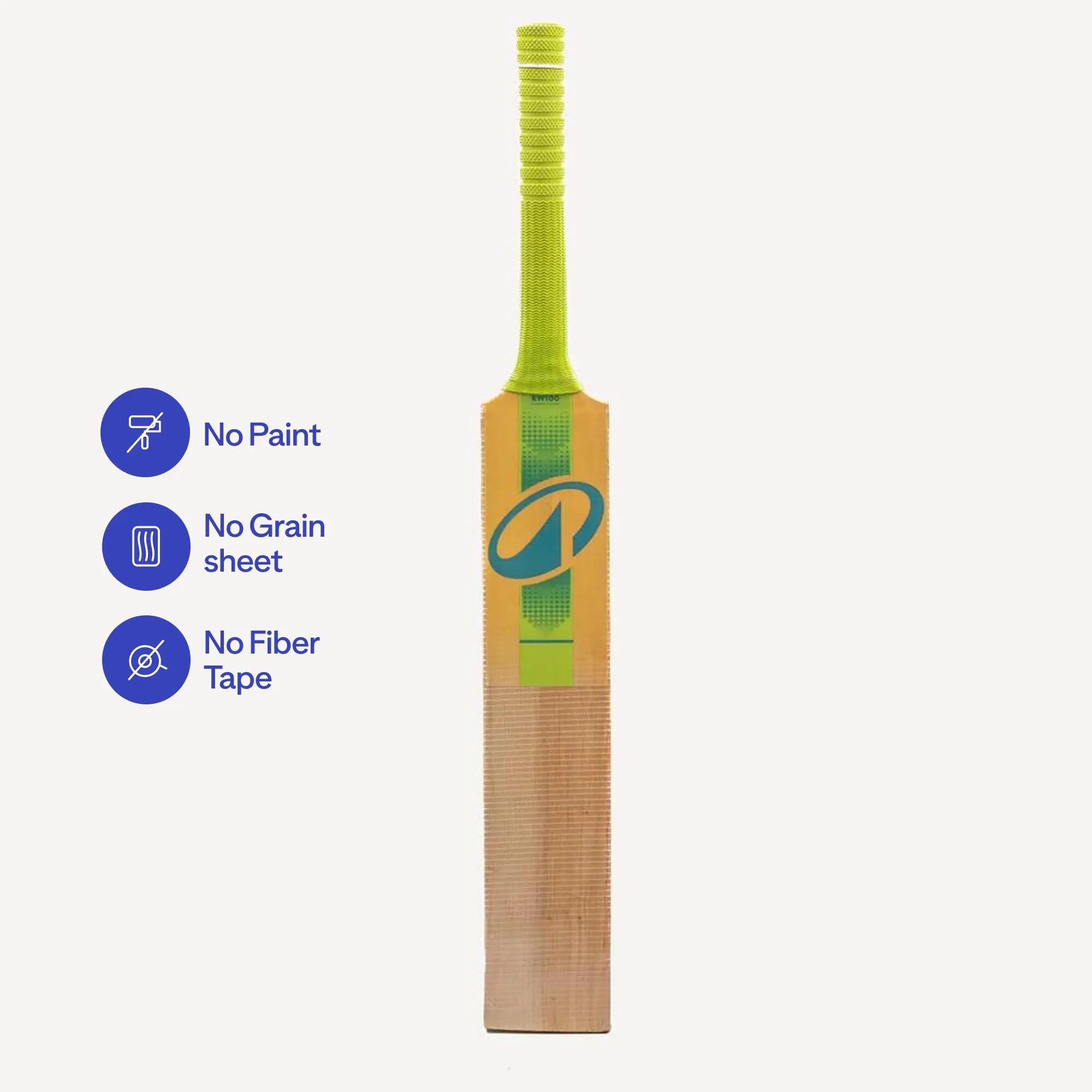 Kids Kashmir Willow Cricket Bat Size 4 Lightweight Leather Ball Bat KW150 -  4