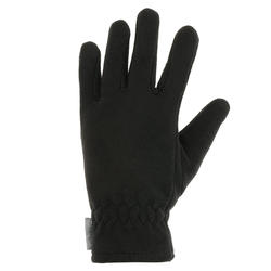 Gants polaire de randonnée junior SH100 warm noirs