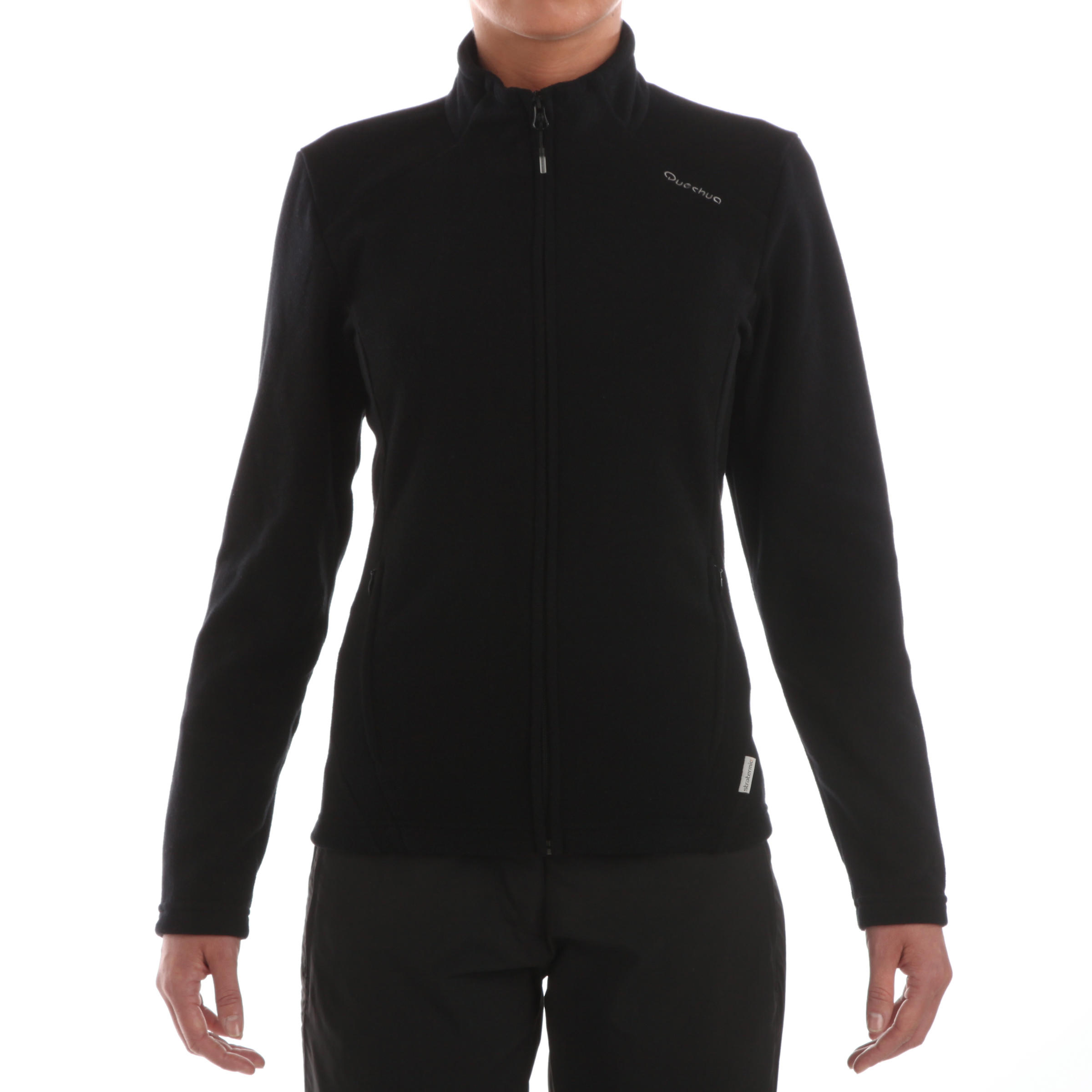 

Women' Mountain Hiking Fleece Jacket MH120 - Black