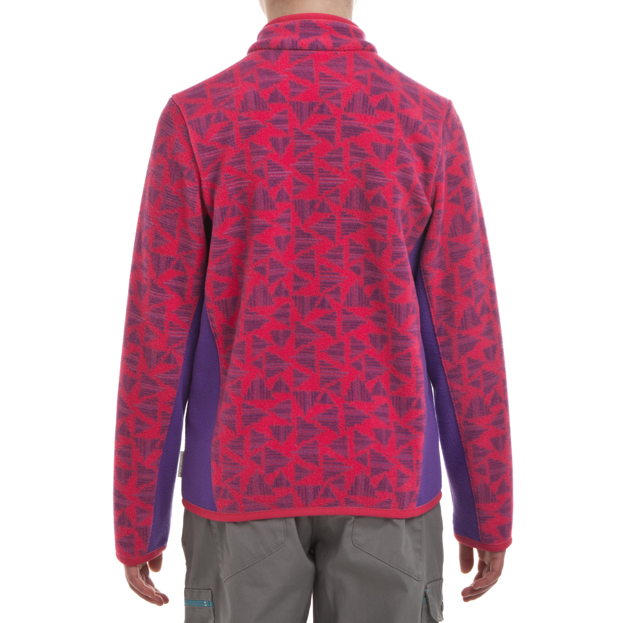 Forclaz 500 Girl's Fleece - AllOver Pink QUECHUA | Decathlon