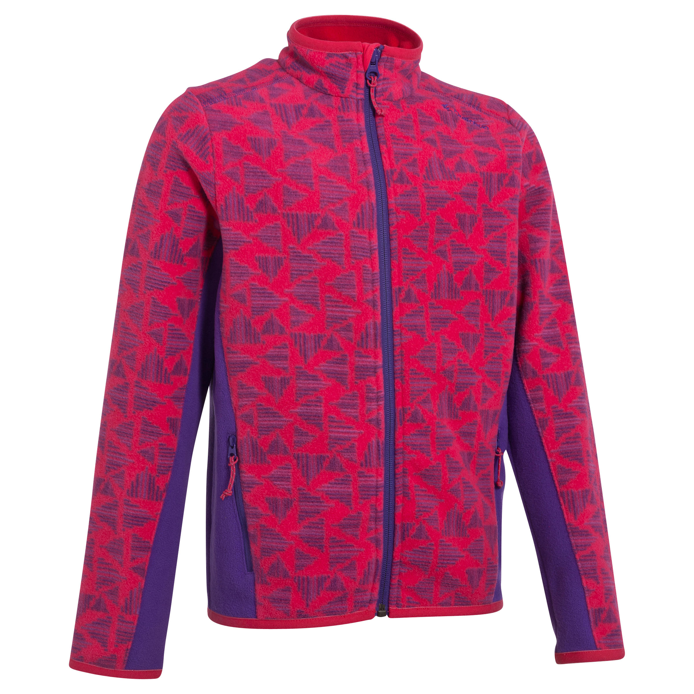 Forclaz 500 Girl's Fleece - AllOver Pink 1/8