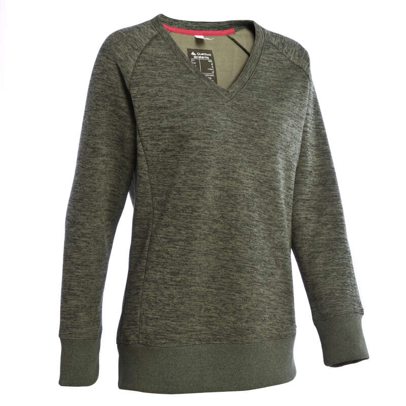 QUECHUA Arpenaz 100 women's hiking pullover Khaki