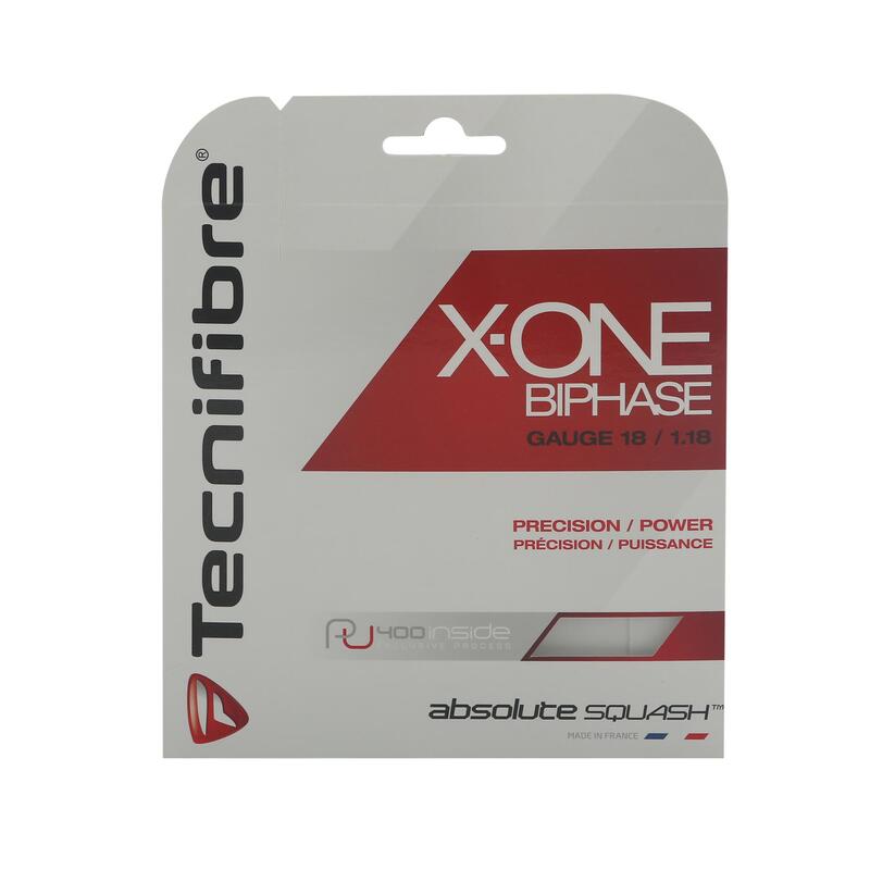 CORDAGE DE SQUASH X-ONE BIPHASE 1,18 mm ROUGE