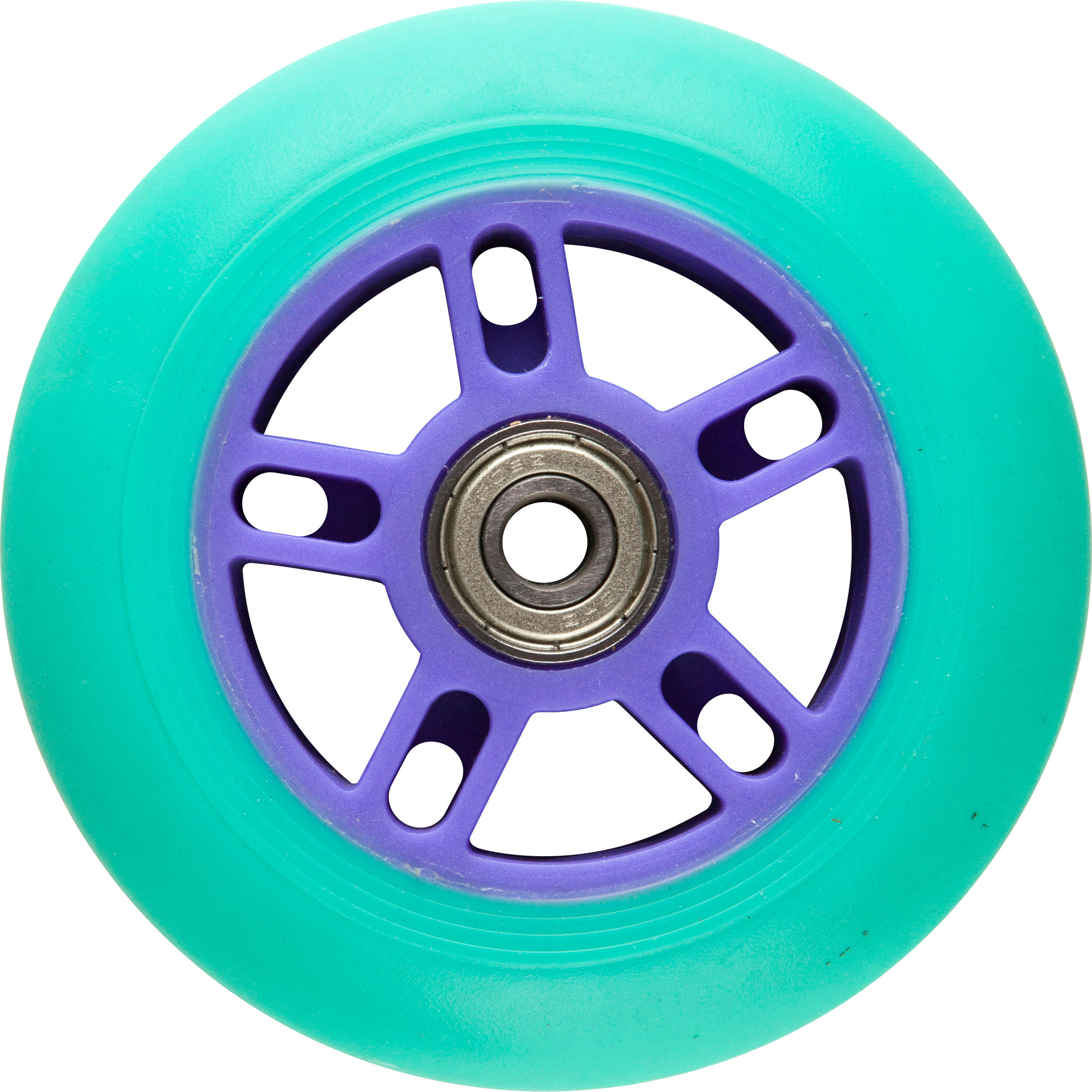 1 x 100 mm Scooter Wheel with Bearings - Green 1/5