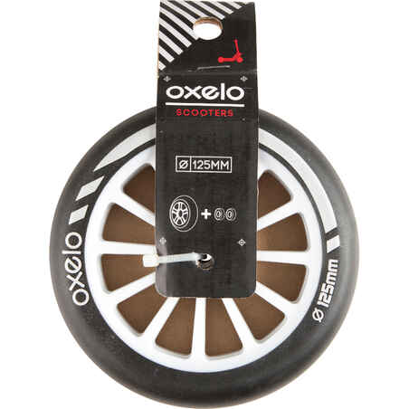 1 x 125 mm Scooter Wheel with Bearings - Black