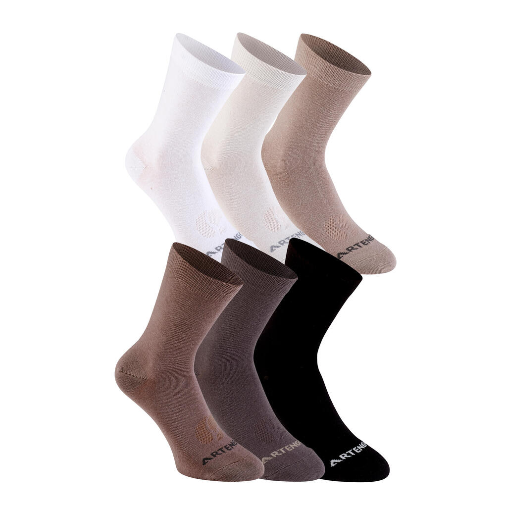 Tennissocken RS750 High 6er-Pack, braun