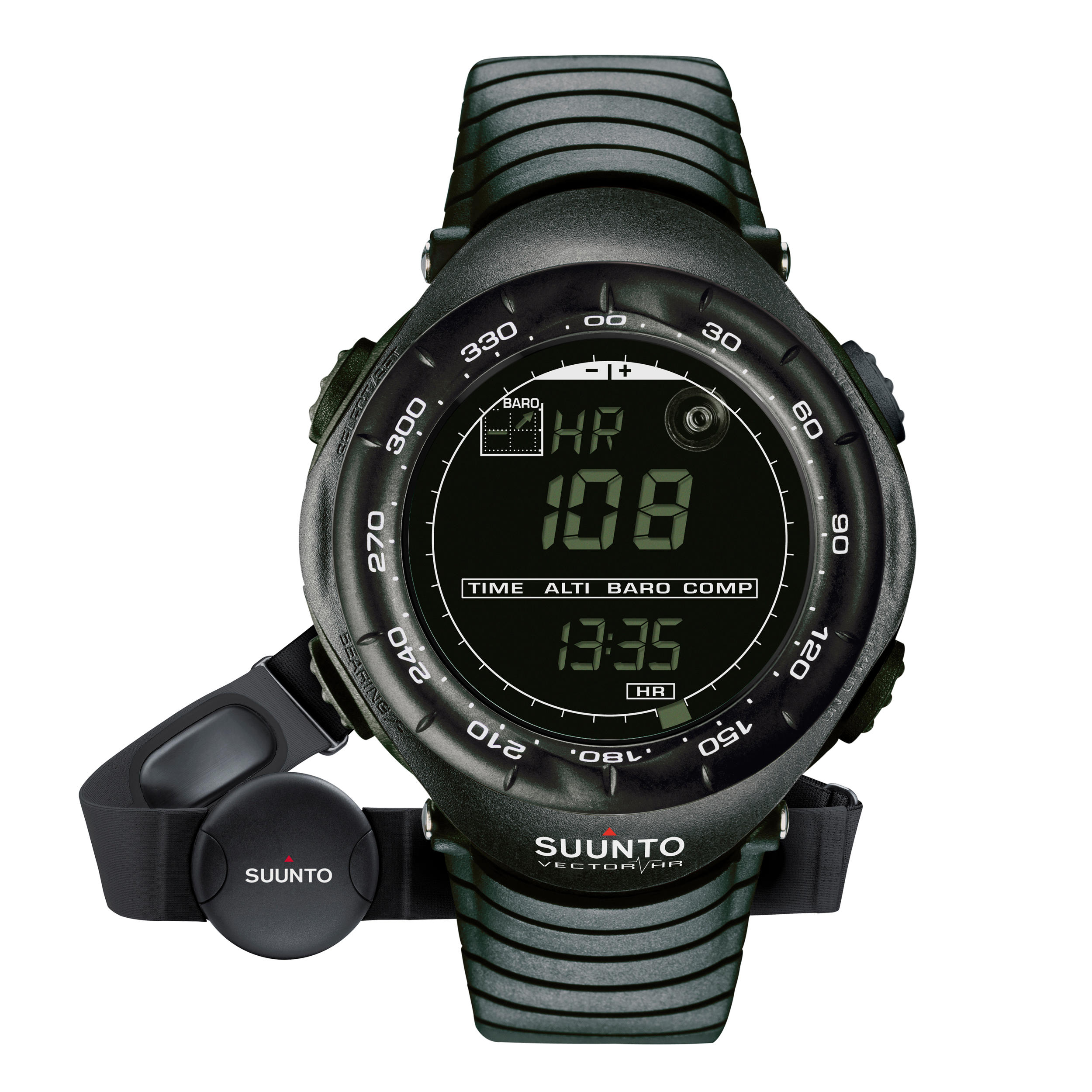 SUUNTO Reloj de senderismo Vector con cinturón pulsómetro
