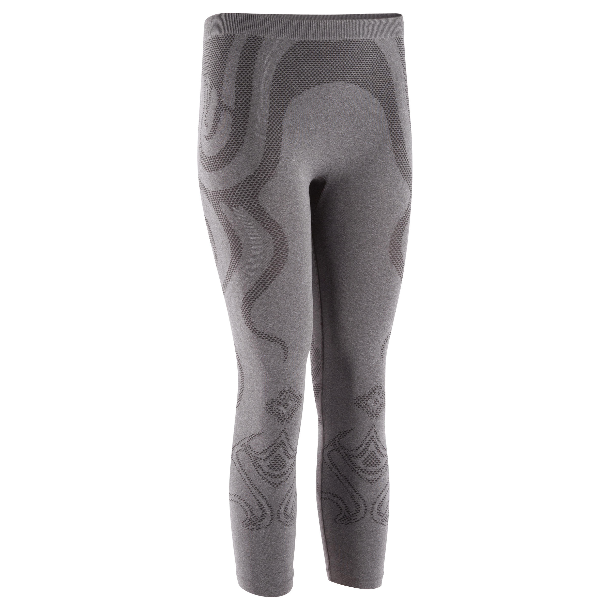 DOMYOS Actizen Women's Dynamic Yoga Cropped Bottoms - Grey