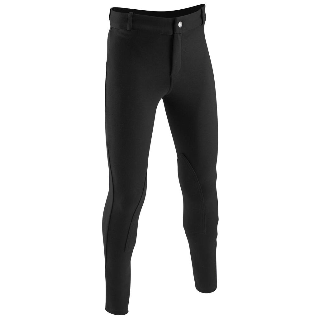 100 Kids' Horse Riding Jodhpurs - Black