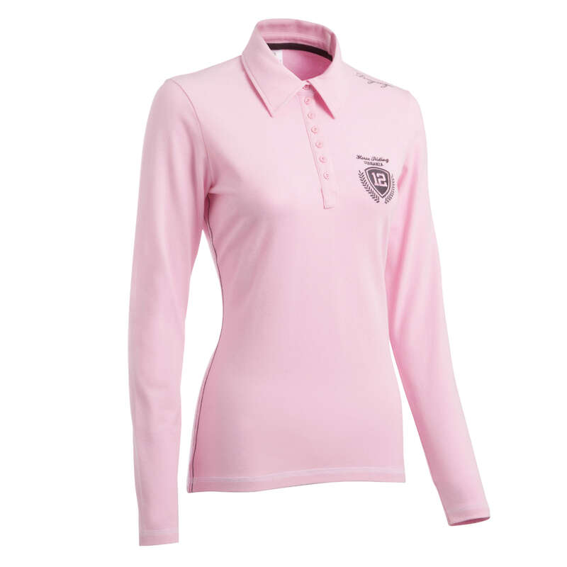 FOUGANZA JUMP women's horse riding longsleeved polo shirt...