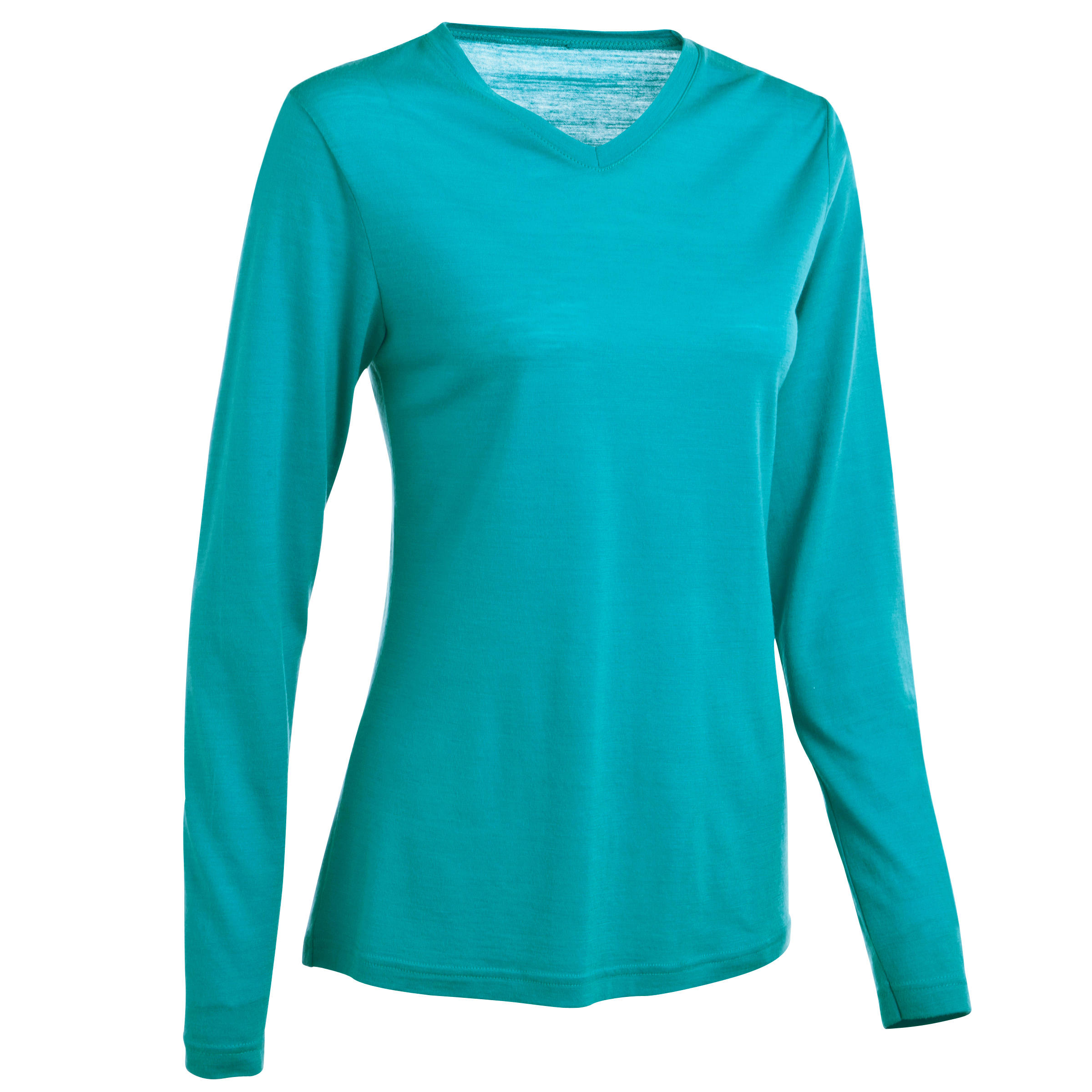 FORCLAZ Women's Techwool 155 Long-Sleeved Hiking T-shirt - Blue, Wool