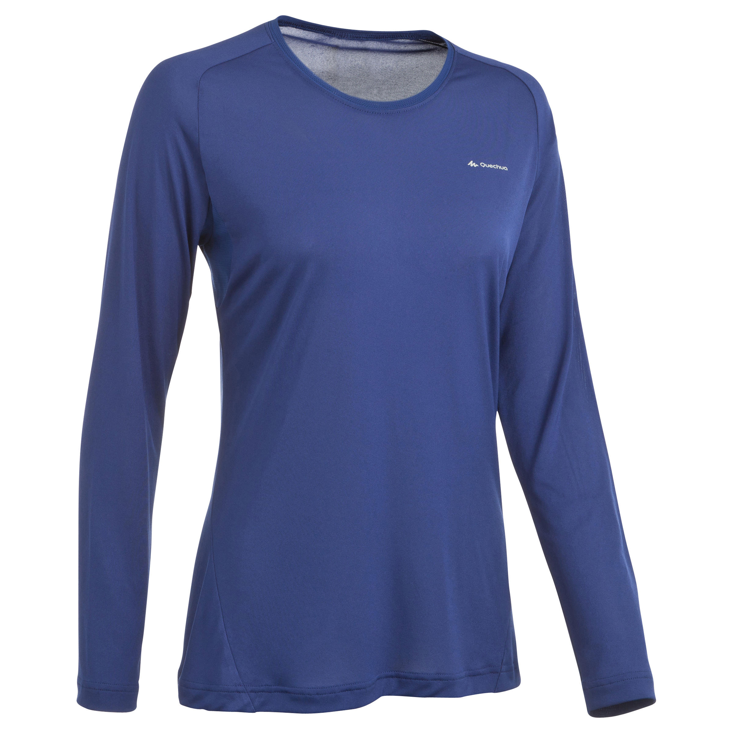 QUECHUA Techfresh 50 women's long-sleeved hiking T-shirt - blue
