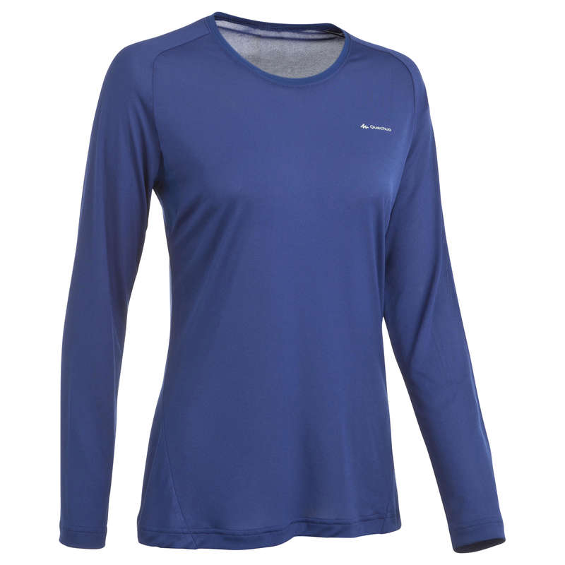 QUECHUA Techfresh 50 women's long-sleeved hiking T-shirt...