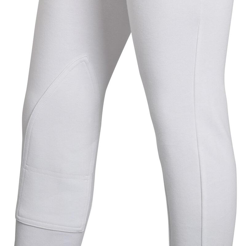 Pantalon de concours équitation enfant 100 blanc