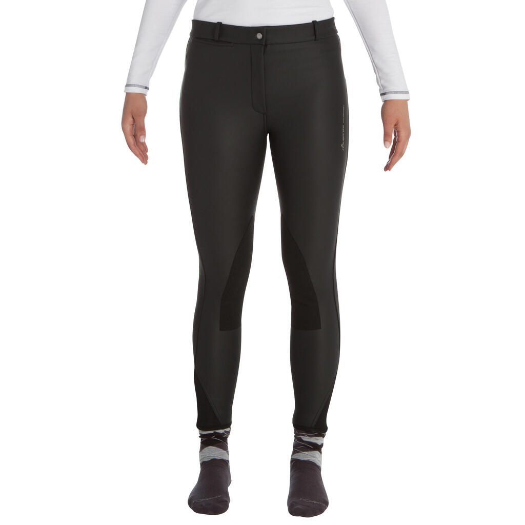 Winter-Reithose Kipwarm wasserdicht Kinder schwarz