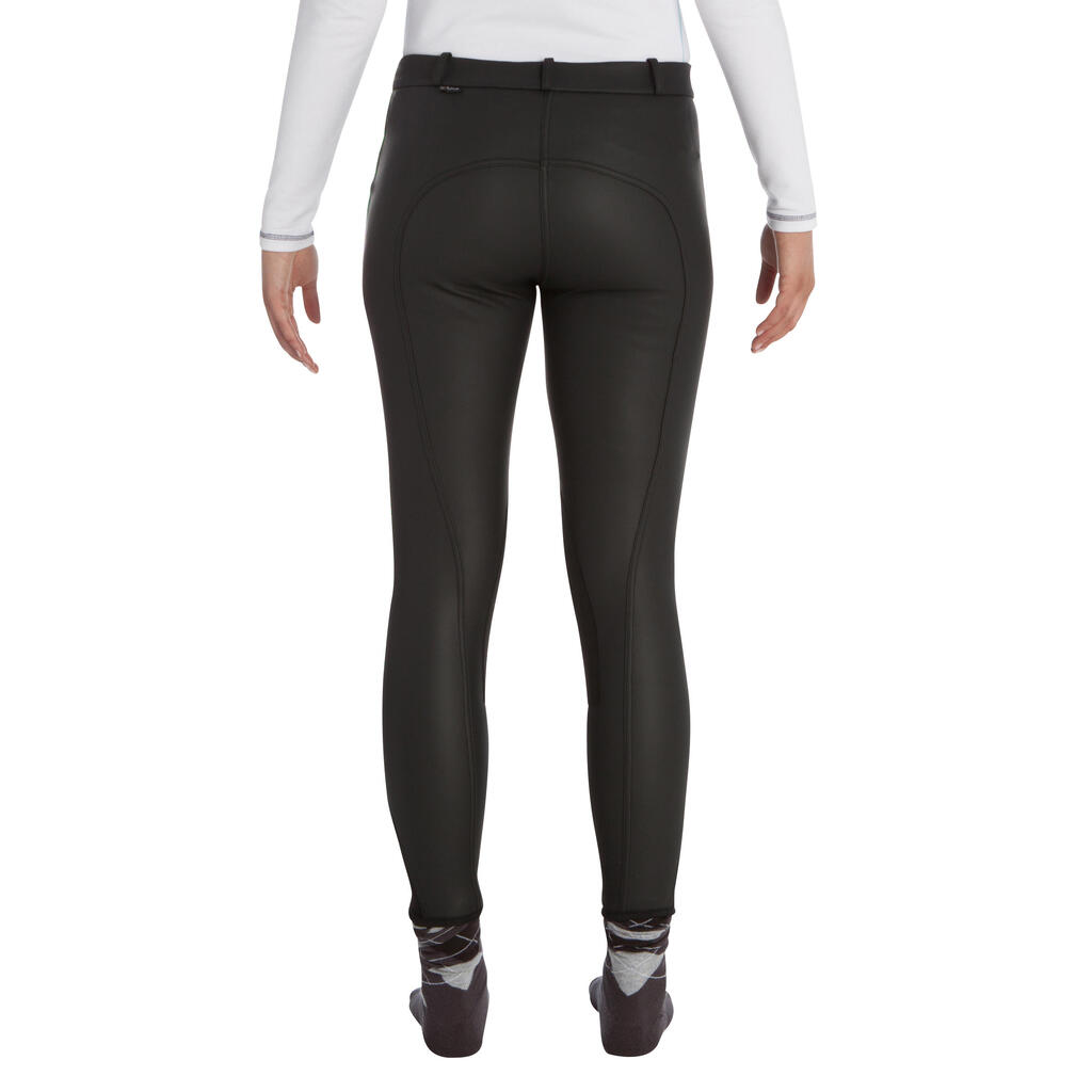 Winter-Reithose Kipwarm wasserdicht Kinder schwarz