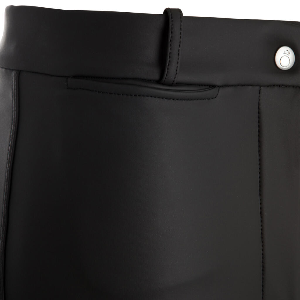 Winter-Reithose Kipwarm wasserdicht Kinder schwarz