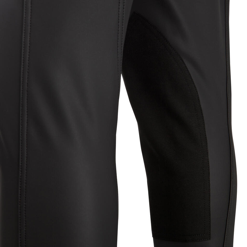 Winter-Reithose Kipwarm wasserdicht Kinder schwarz