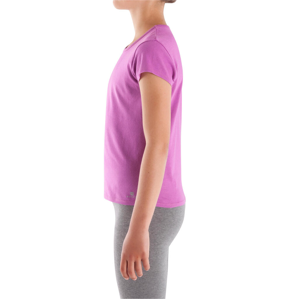 T-Shirt Gymnastik Kinder, rosa