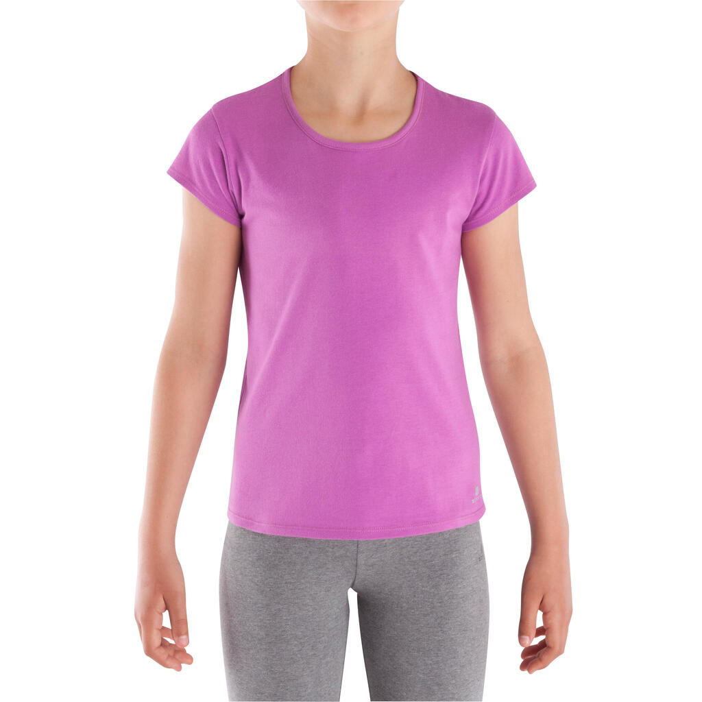 T-Shirt Gymnastik Kinder, rosa