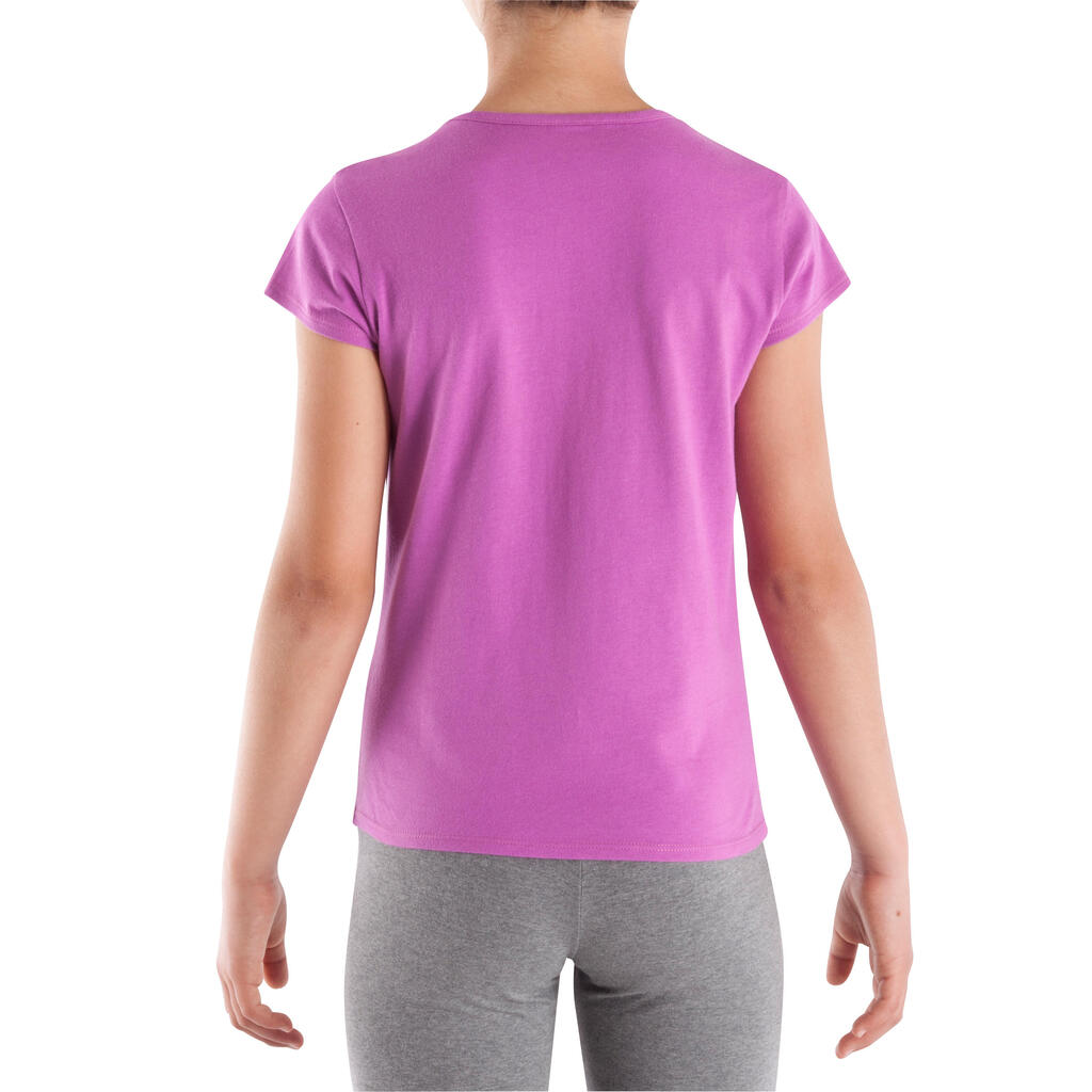 T-Shirt Gymnastik Kinder, rosa