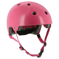 Casque roller skateboard trottinette vélo PLAY 3 rose