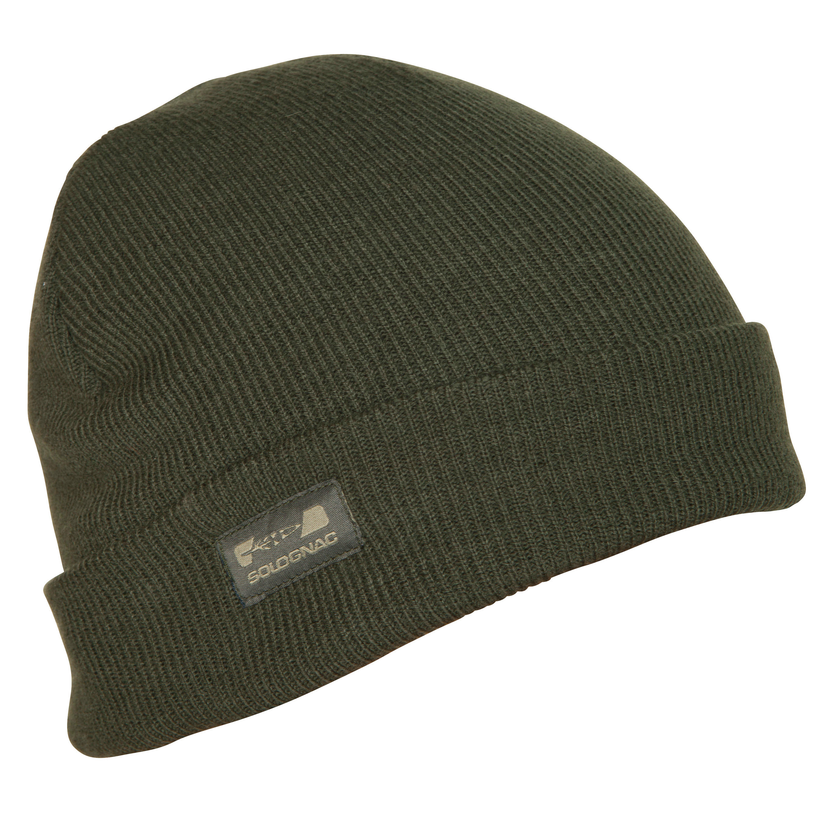 300 Warm Knitted Hunting Hat - Green - SOLOGNAC