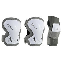 Set 3 protections roller adulte FIT 3 gris blanc