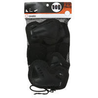 Fit 3 Adult Inline Skating Skateboarding & Scootering Protections 3-Pack - Black