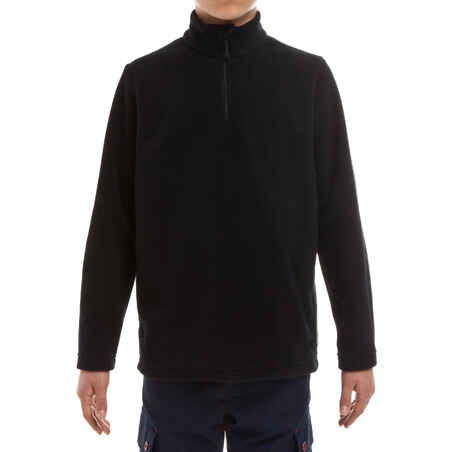 HIKE 100 Boys' Hiking Fleece - Black