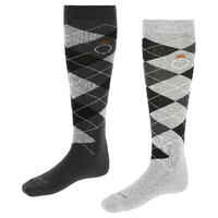 Argyle Adult Horse Riding Socks - Light Grey/Dark Grey