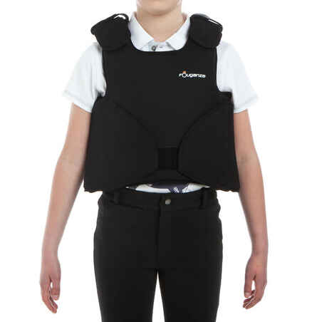 Kids' Horse Riding Body Protector Safety 100 - Black