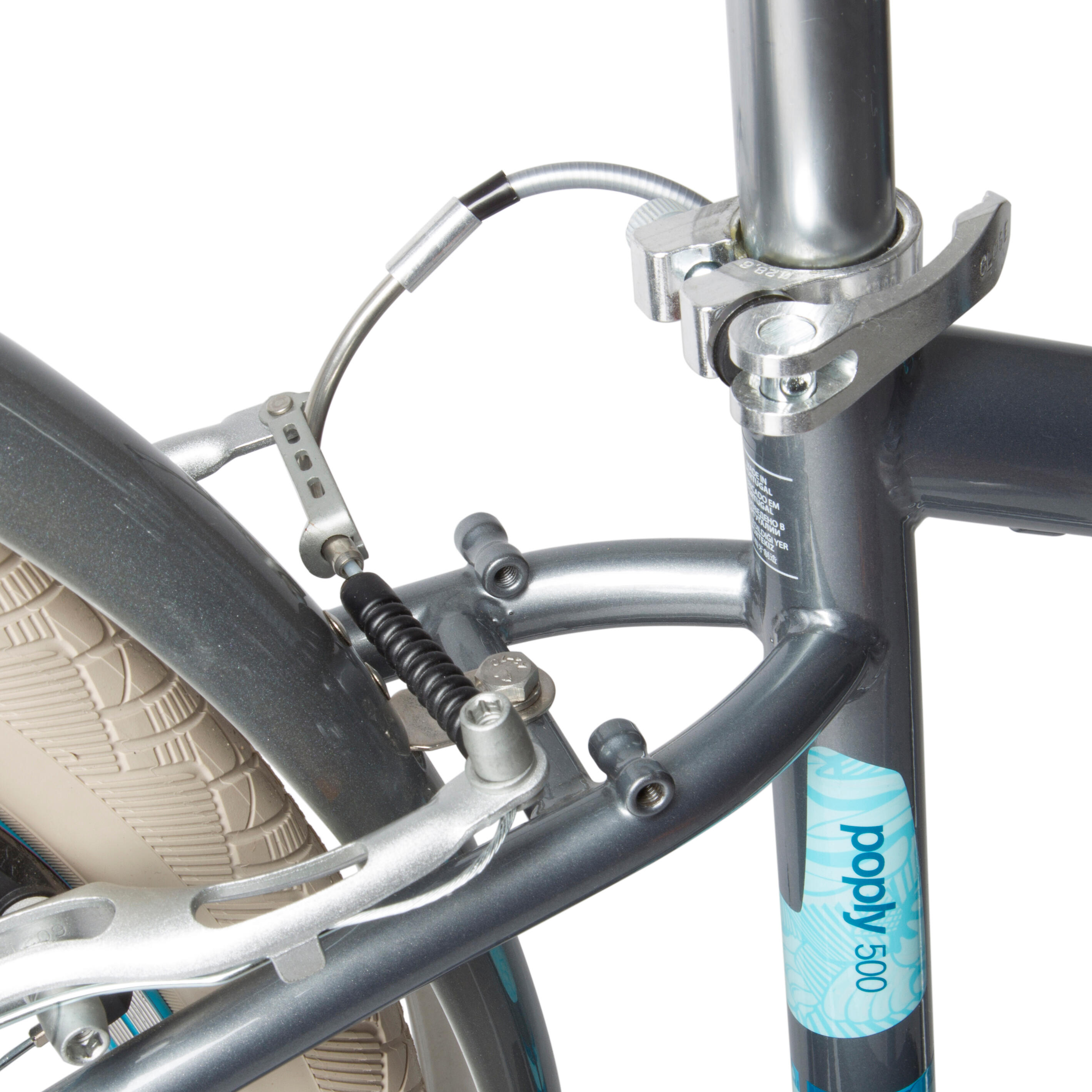 Poply 500 Kids' 24-Inch Bike - Grey 4/19