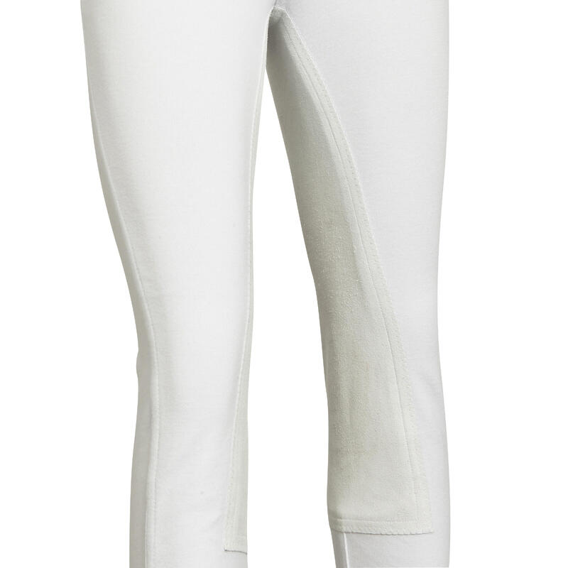 Pantalon de concours équitation enfant FULLSEAT blanc