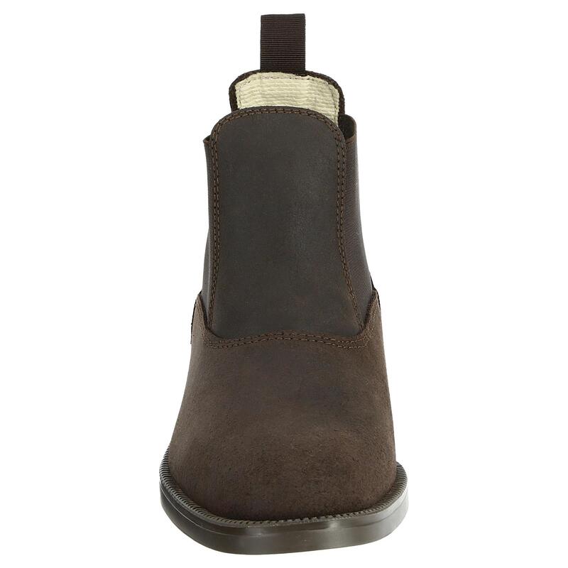 Boots équitation adulte (taille 45 au 48) CLASSIC cuir marron