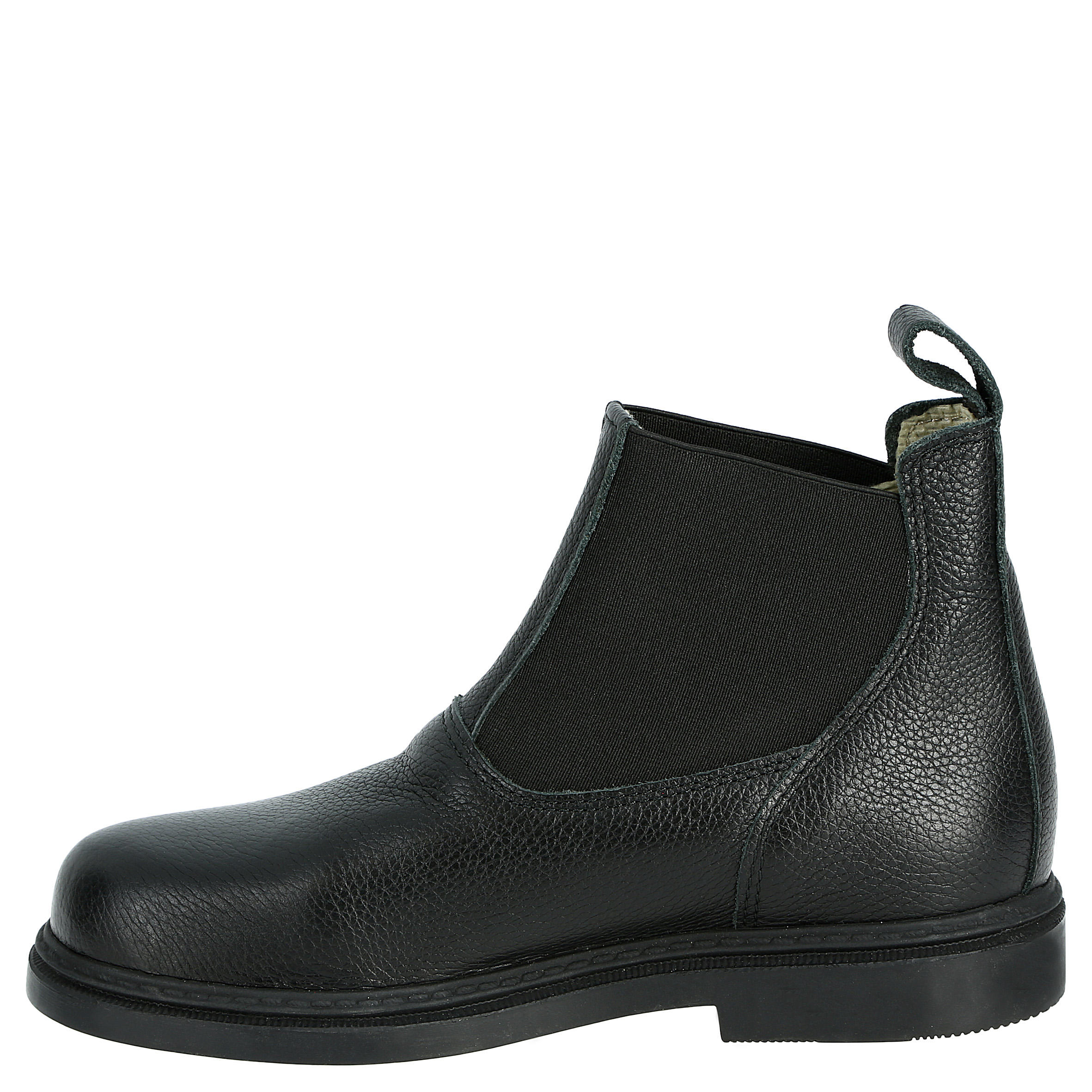 Boots d'équitation en cuir enfant - Classic noir - FOUGANZA