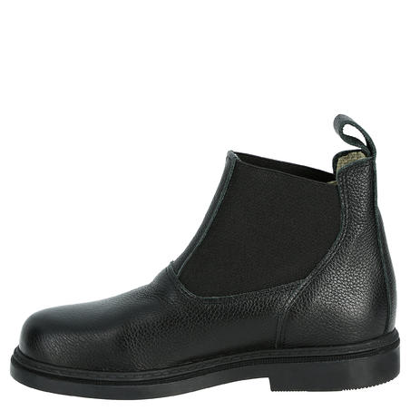 Kids' Horse Riding Classic Leather Boots - Black