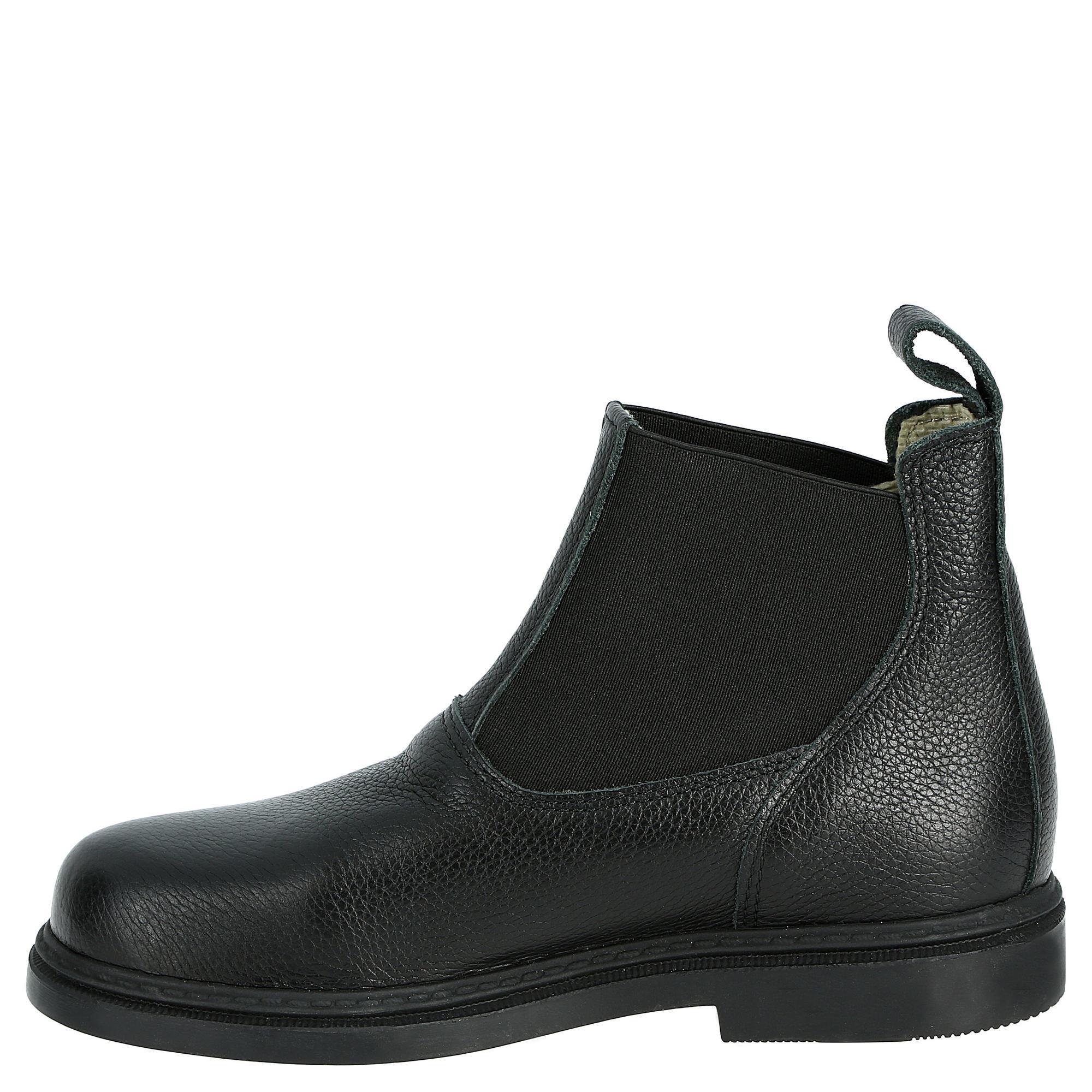 Boots quitation cuir Enfant Classic noires